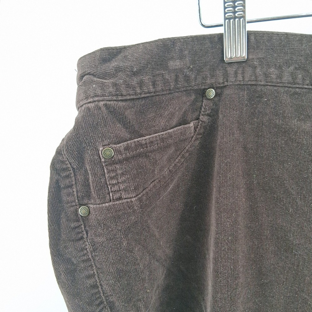 Catherines Brown Corduroy Pants Womens 1X Elastic Waist Pull On‎ Casual Comfy - Picture 4 of 14